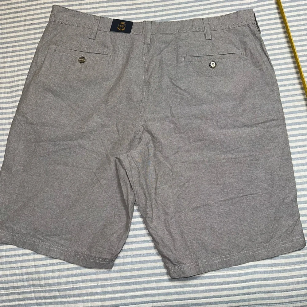 Wallin & Bros. Shorts Gray Chambray Flat Front‎ Mens Size 40 NWT